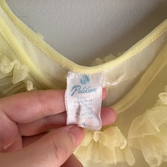 Yellow Ruffled Mini Dress - Picture 4 of 5